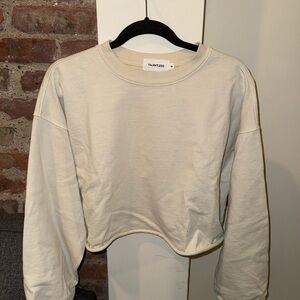 Talentless Off-White Cropped Sweatshirt